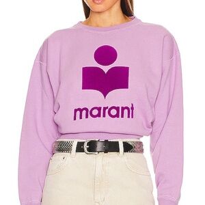 Isabel Marant Lavender Etoile Moby Sweatshirt with Bold Logo